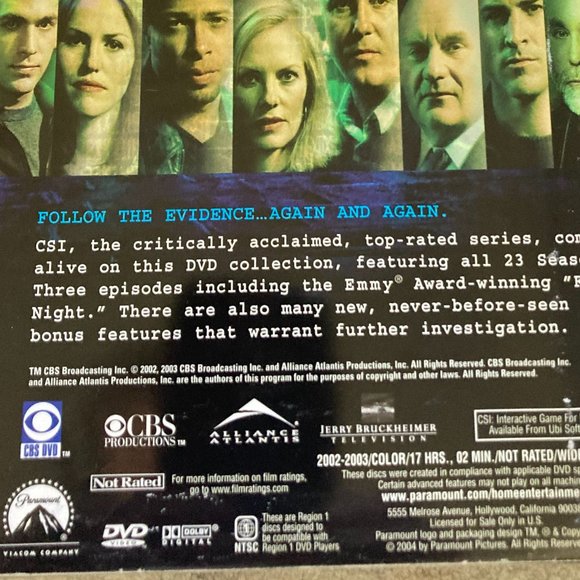 DVD CSI complete 3rd Season - Picture 4 of 4